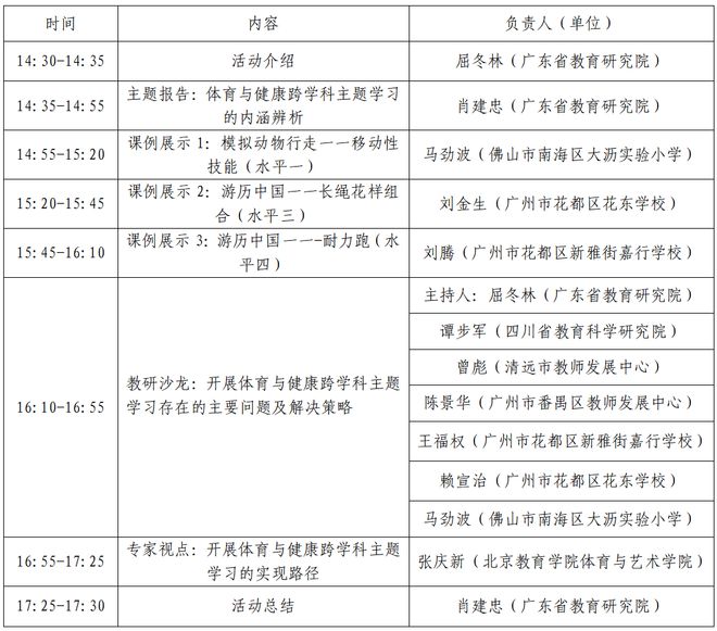 【预告】3月8日｜“南方教研大讲堂”第104场体育与健康专场：体育与健康跨学科主题学习完美的广东实践探索